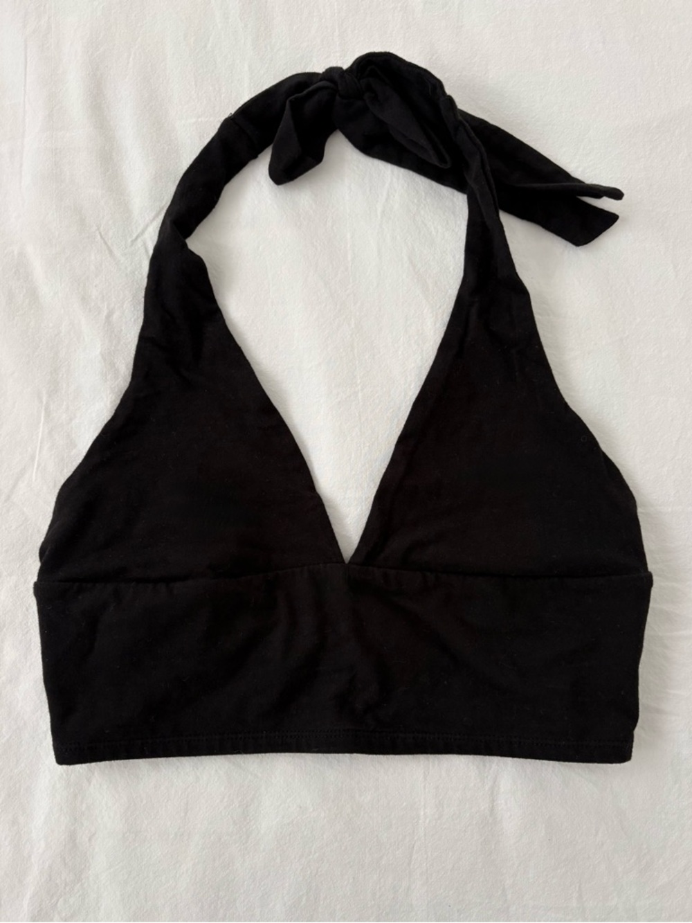 Garage Black Tie Halter Crop Top - Picture 4 of 6